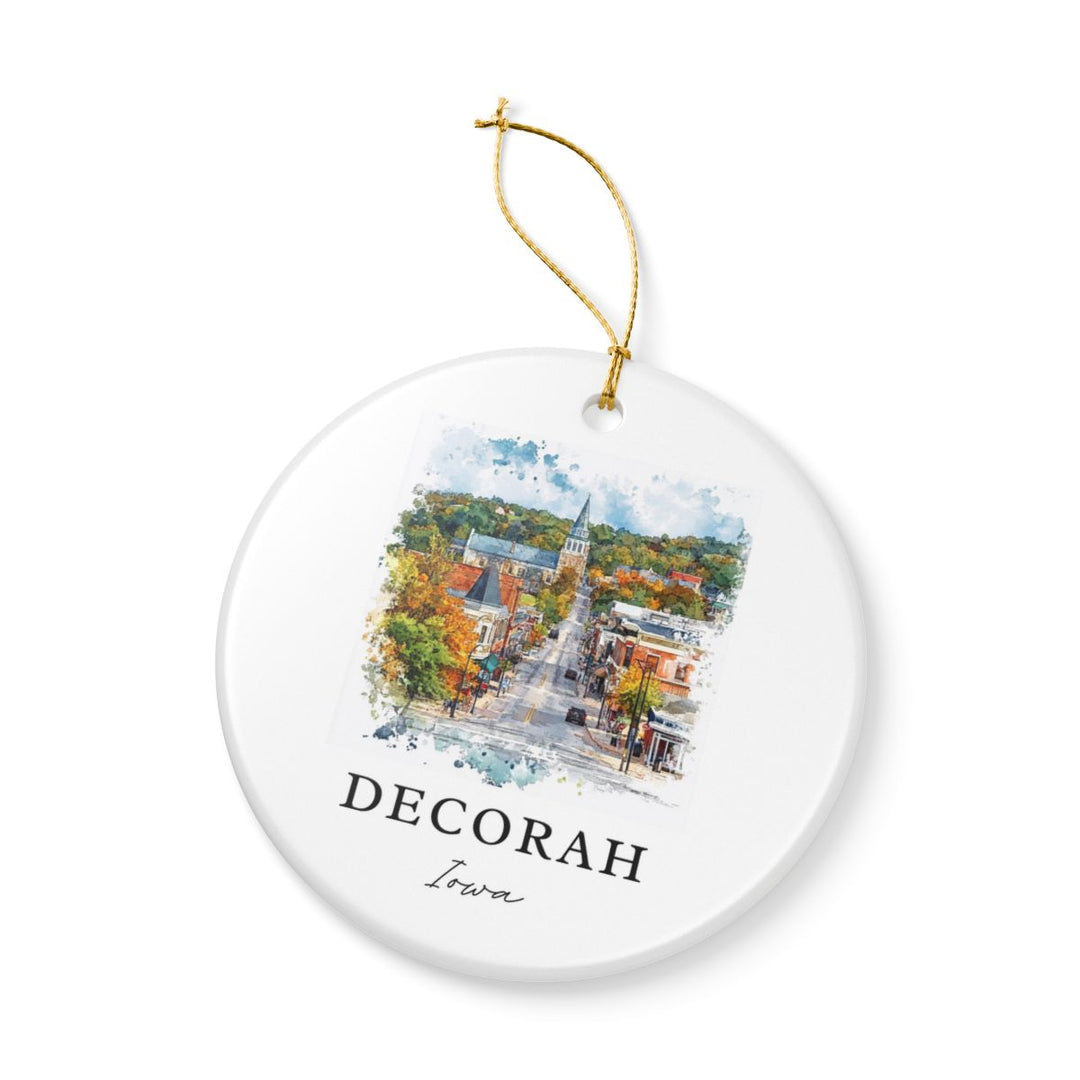 Decorah Iowa Ornament: Unique Decorah Iowa Souvenir, Decorah Iowa Xmas Decor, and Authentic Decorah Iowa Gift
