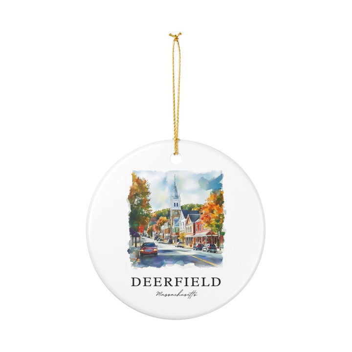 Deerfield Massachusetts Ornament: Unique Deerfield Souvenir, Deerfield Massachusetts Xmas Decor, and Authentic Deerfield Gift