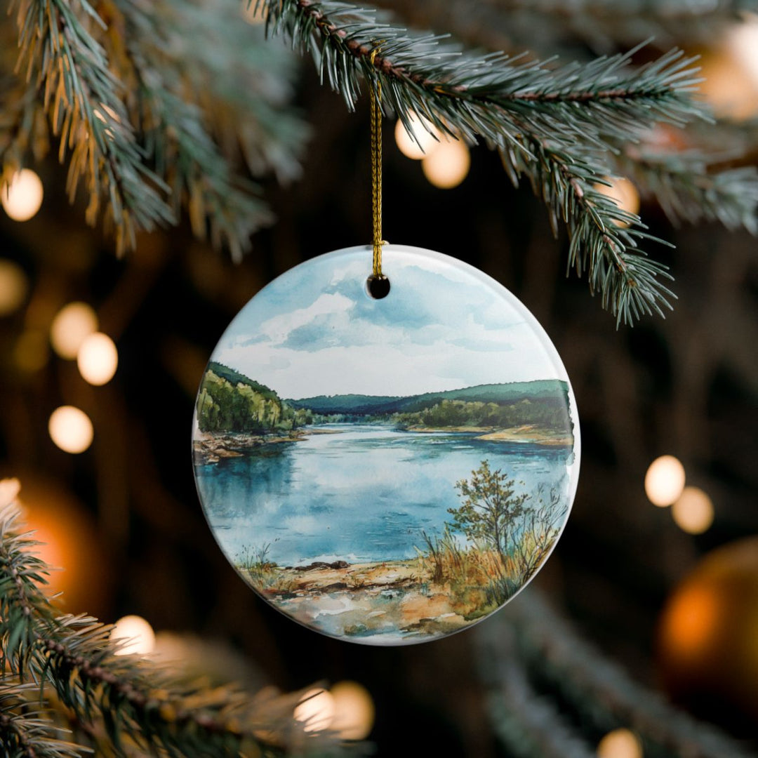 Delaware River Ornament: Unique Delaware River Souvenir, Delaware River Xmas Decor, and Authentic Delaware River Gift