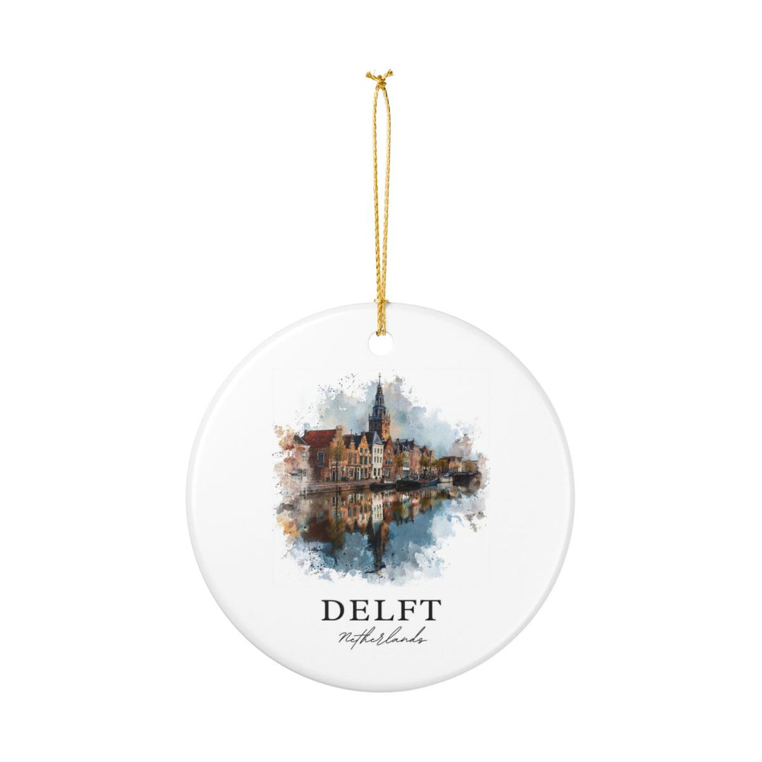 Delft Netherlands Ornament: Unique Delft Souvenir, Delft Netherlands Xmas Decor, and Authentic Delft Gift