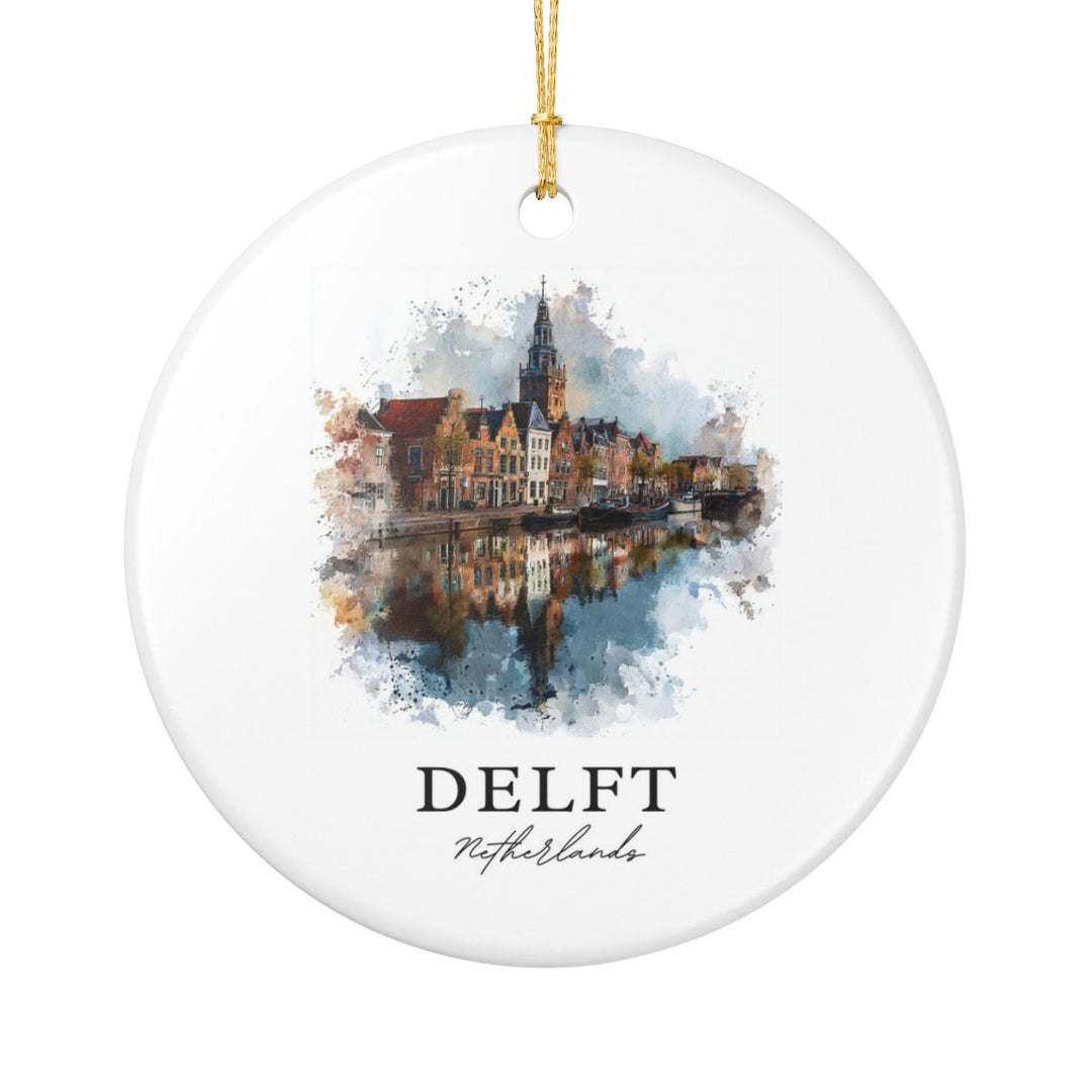 Delft Netherlands Ornament: Unique Delft Souvenir, Delft Netherlands Xmas Decor, and Authentic Delft Gift