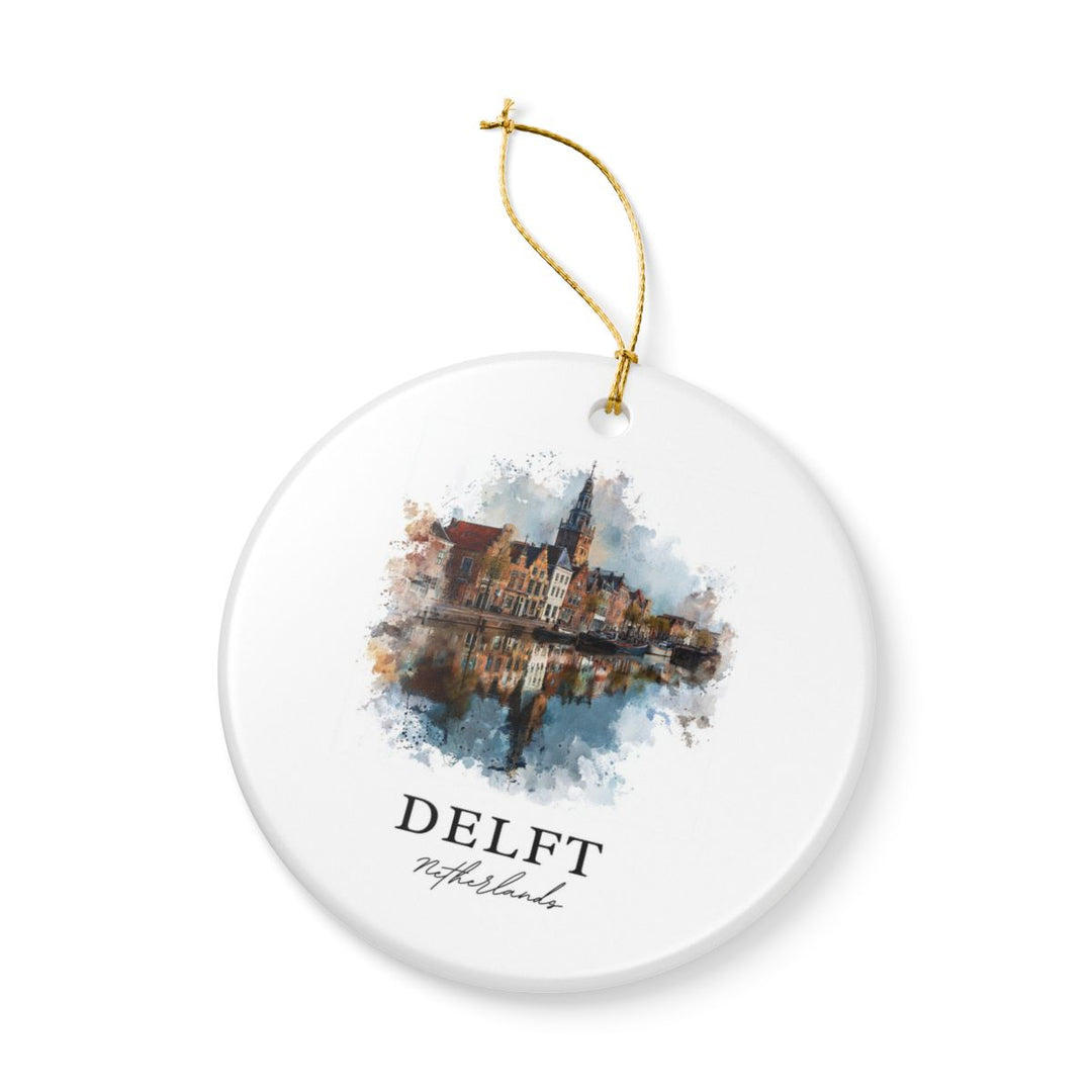Delft Netherlands Ornament: Unique Delft Souvenir, Delft Netherlands Xmas Decor, and Authentic Delft Gift