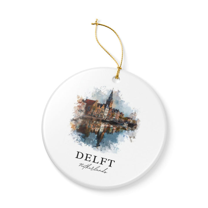Delft Netherlands Ornament: Unique Delft Souvenir, Delft Netherlands Xmas Decor, and Authentic Delft Gift