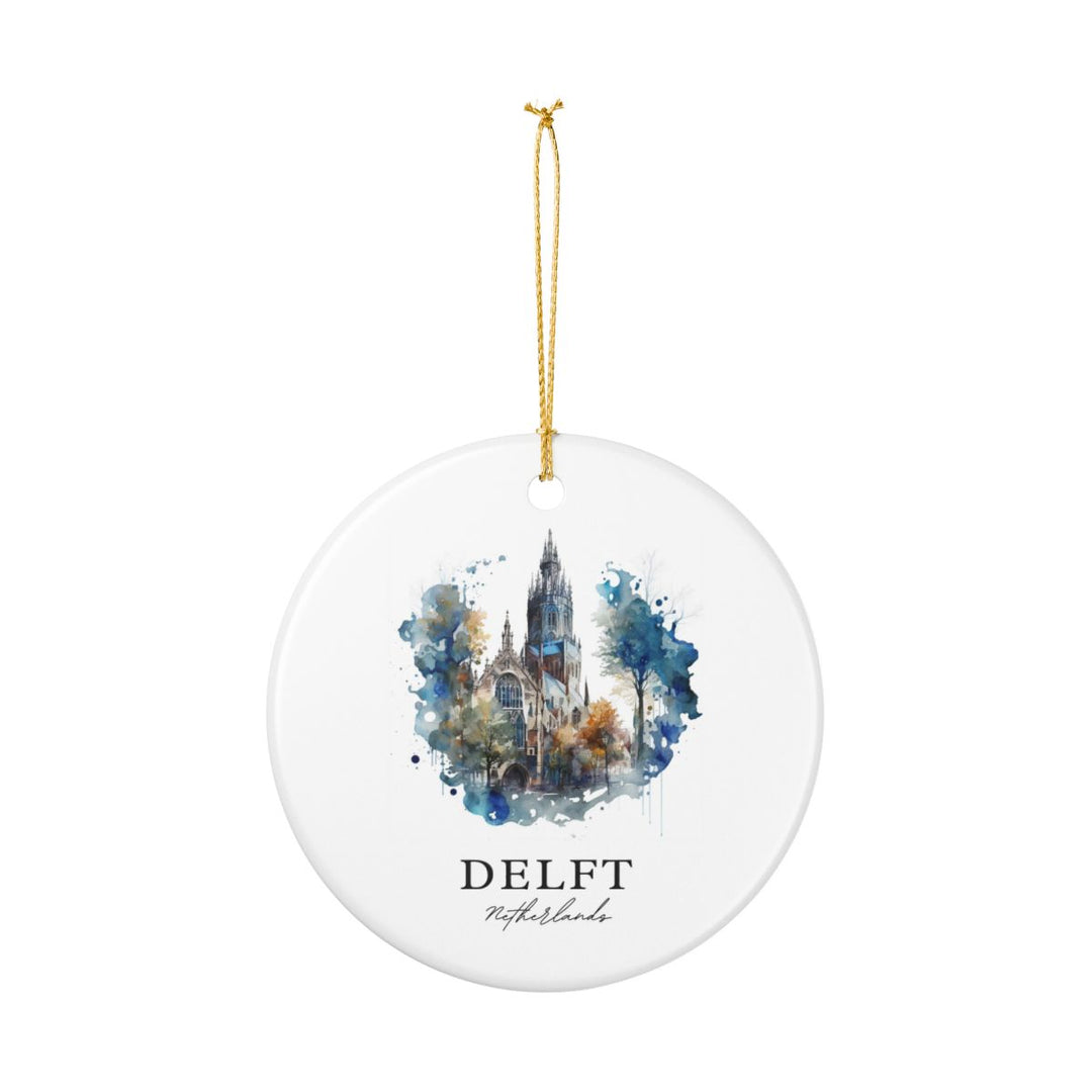 Delft Netherlands Ornament: Unique Delft Souvenir, Delft Netherlands Xmas Decor, and Authentic Delft Gift