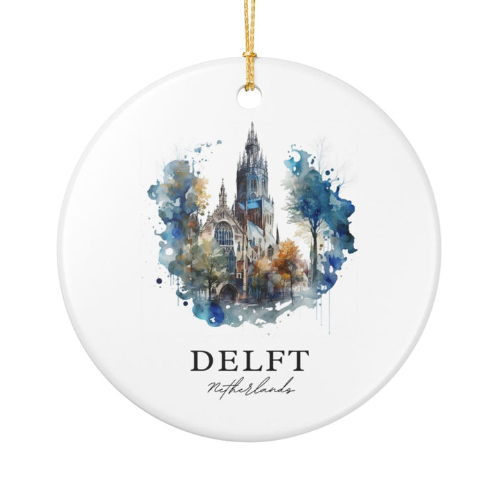 Delft Netherlands Ornament: Unique Delft Souvenir, Delft Netherlands Xmas Decor, and Authentic Delft Gift