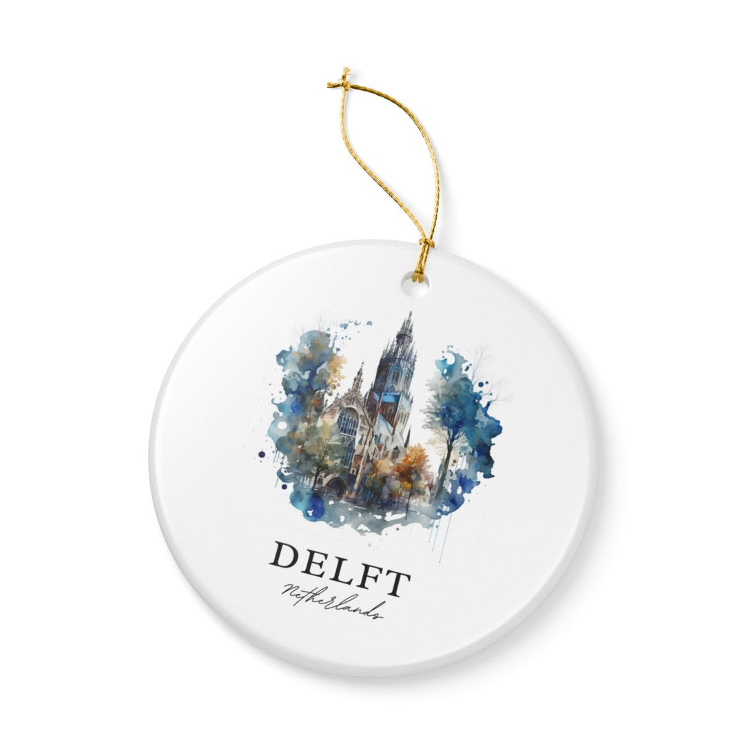 Delft Netherlands Ornament: Unique Delft Souvenir, Delft Netherlands Xmas Decor, and Authentic Delft Gift