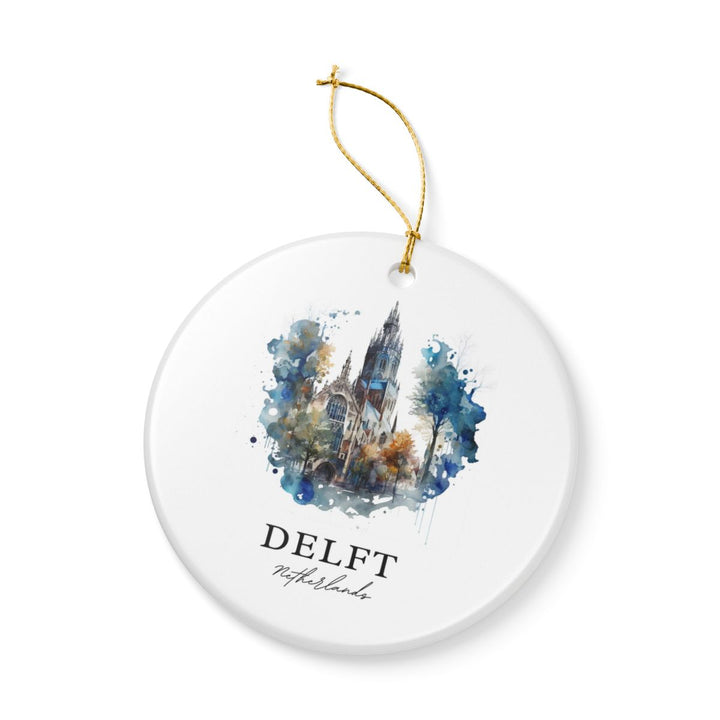 Delft Netherlands Ornament: Unique Delft Souvenir, Delft Netherlands Xmas Decor, and Authentic Delft Gift
