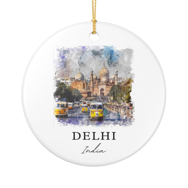 Delhi India Ornament: Unique Delhi Souvenir, Delhi India Xmas Decor, and Authentic Delhi Gift