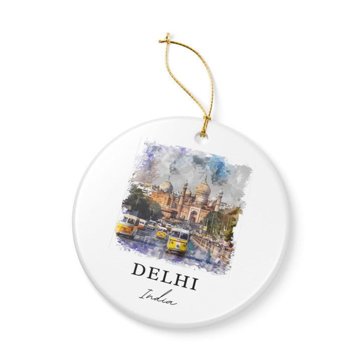 Delhi India Ornament: Unique Delhi Souvenir, Delhi India Xmas Decor, and Authentic Delhi Gift