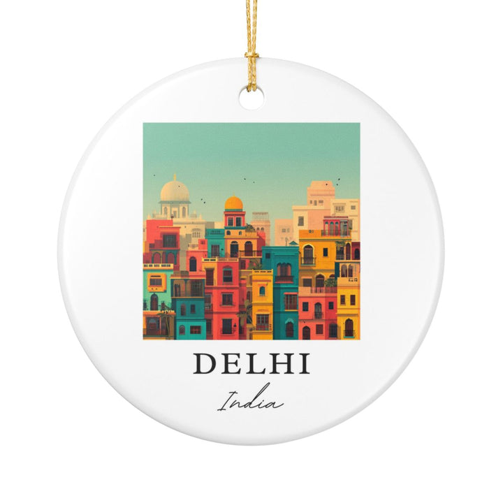 Delhi India Ornament: Unique Delhi Souvenir, Delhi India Xmas Decor, and Authentic Delhi Gift