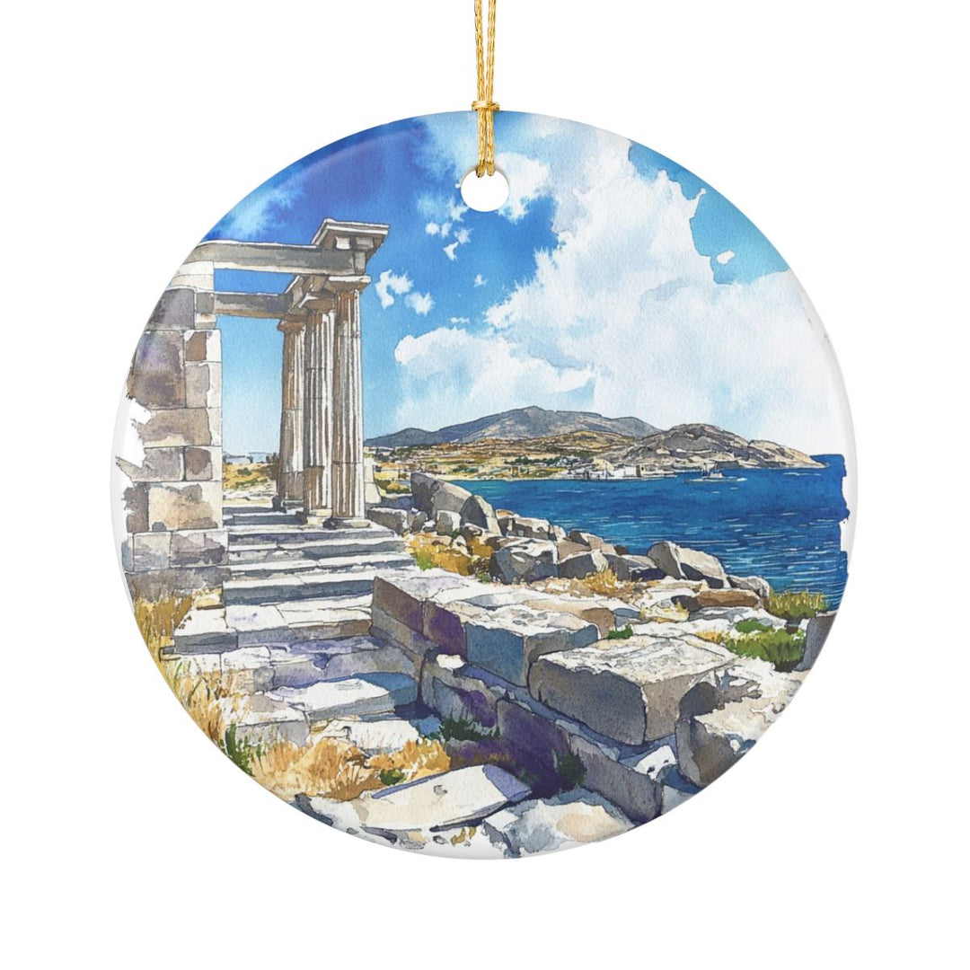 Delos Greece Ornament: Unique Delos Souvenir, Delos Greece Xmas Decor, and Authentic Delos Gift
