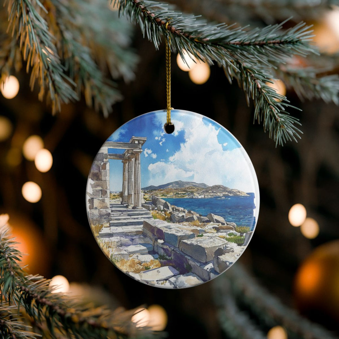 Delos Greece Ornament: Unique Delos Souvenir, Delos Greece Xmas Decor, and Authentic Delos Gift