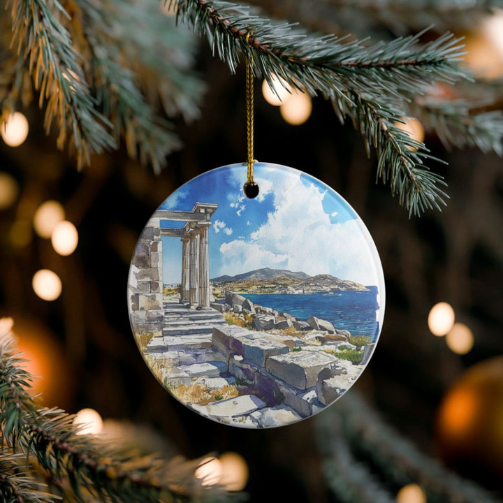 Delos Greece Ornament: Unique Delos Souvenir, Delos Greece Xmas Decor, and Authentic Delos Gift