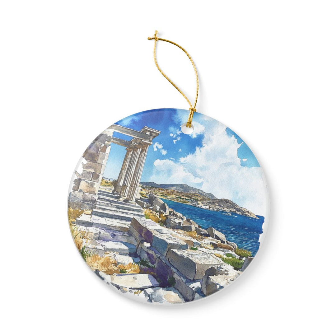 Delos Greece Ornament: Unique Delos Souvenir, Delos Greece Xmas Decor, and Authentic Delos Gift