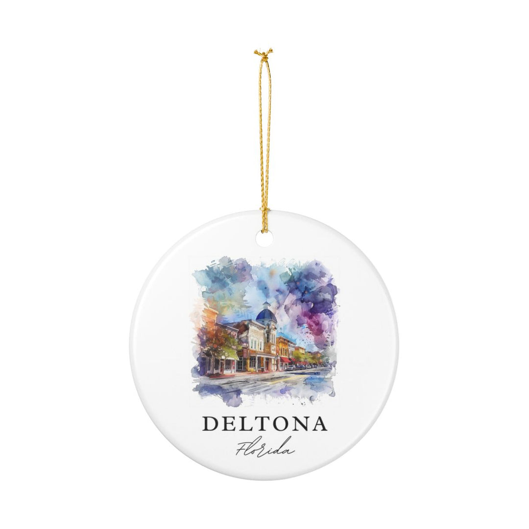 Deltona Florida Ornament: Unique Deltona Florida Souvenir, Deltona Florida Xmas Decor, and Authentic Deltona Florida Gift