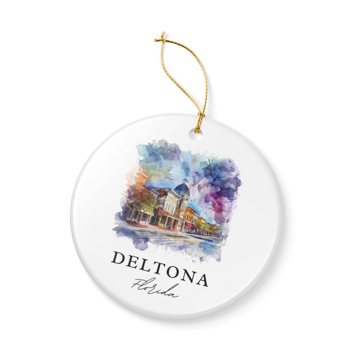 Deltona Florida Ornament: Unique Deltona Florida Souvenir, Deltona Florida Xmas Decor, and Authentic Deltona Florida Gift