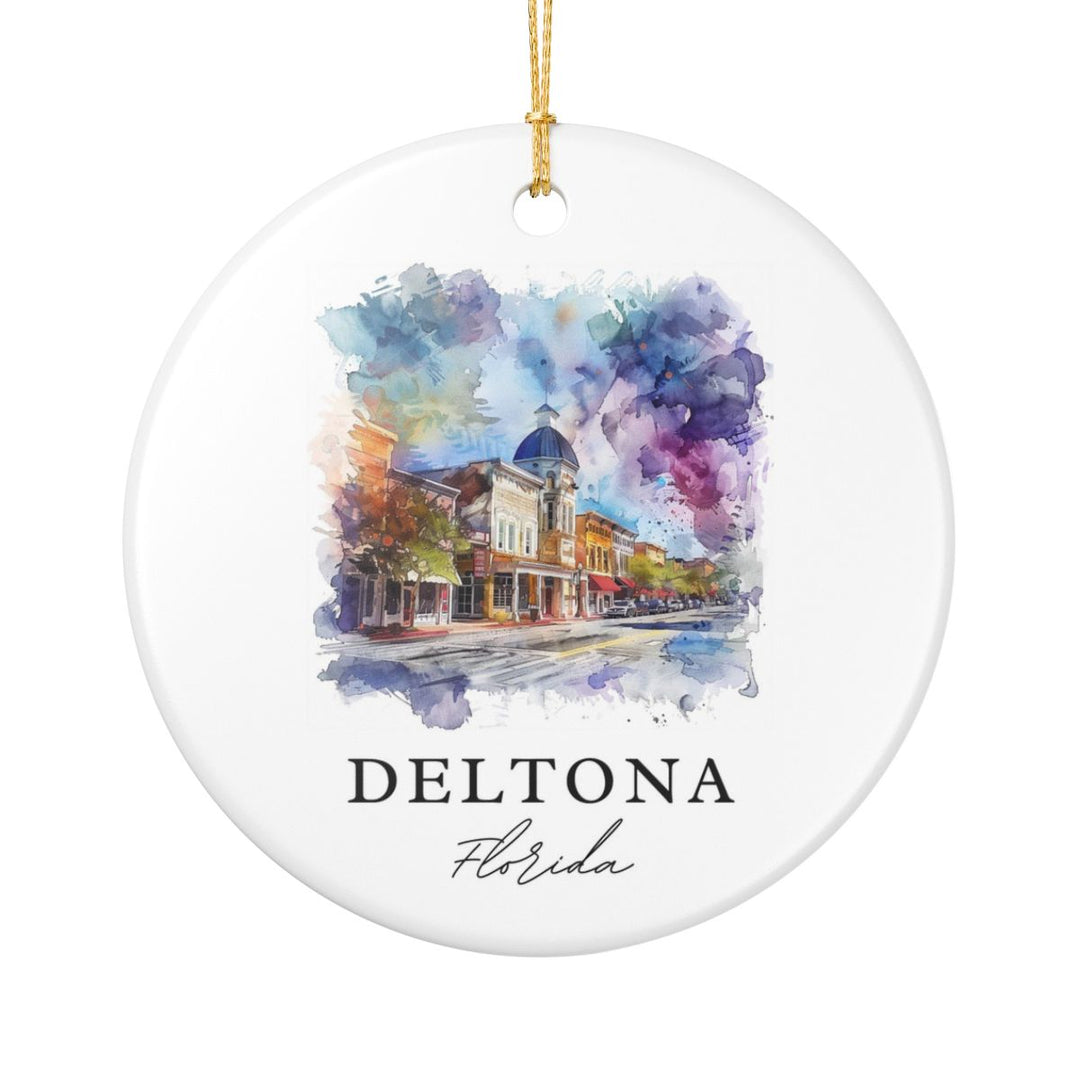 Deltona Florida Ornament: Unique Deltona Florida Souvenir, Deltona Florida Xmas Decor, and Authentic Deltona Florida Gift
