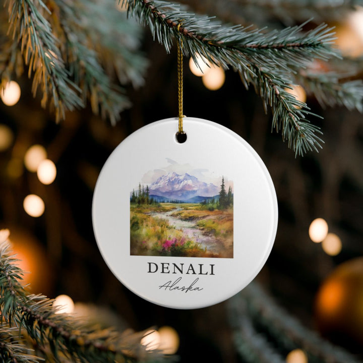 Denali Alaska Ornament: Unique Denali Alaska Souvenir, Denali Alaska Xmas Decor, and Authentic Denali Alaska Gift