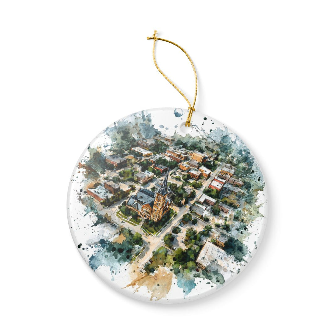 Denton Texas Ornament: Unique Denton Souvenir, Denton Texas Xmas Decor, and Authentic Denton Gift