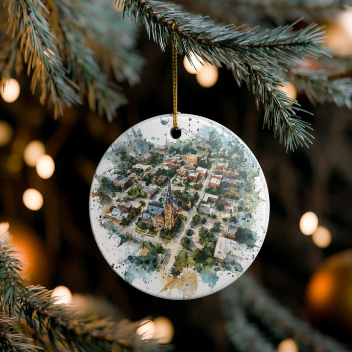 Denton Texas Ornament: Unique Denton Souvenir, Denton Texas Xmas Decor, and Authentic Denton Gift