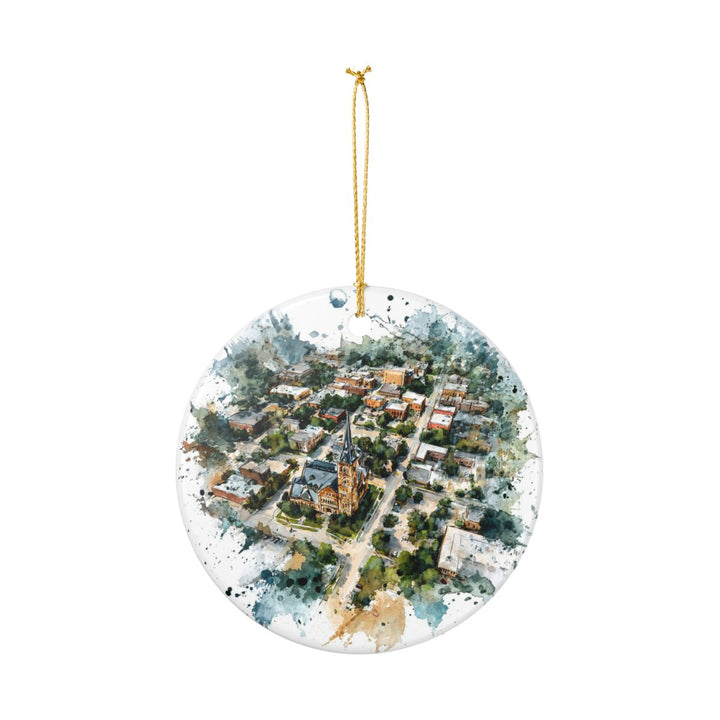 Denton Texas Ornament: Unique Denton Souvenir, Denton Texas Xmas Decor, and Authentic Denton Gift