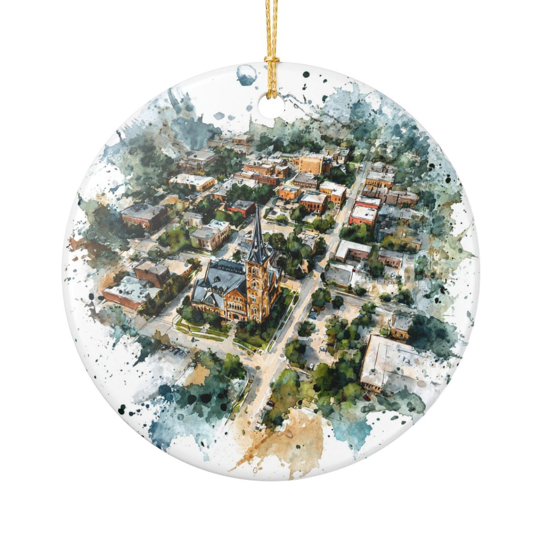 Denton Texas Ornament: Unique Denton Souvenir, Denton Texas Xmas Decor, and Authentic Denton Gift