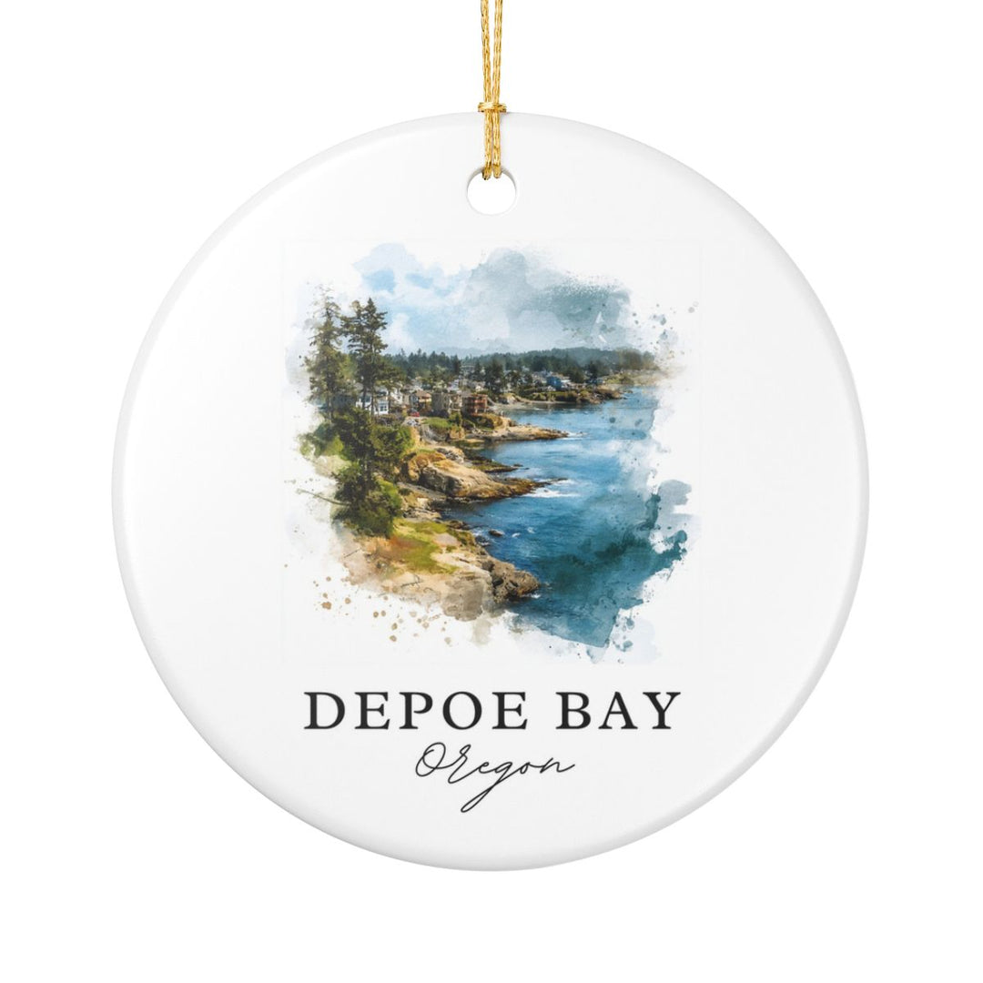 Depoe Bay Oregon Ornament: Unique Depoe Bay Souvenir, Depoe Bay Oregon Xmas Decor, and Authentic Depoe Bay Gift