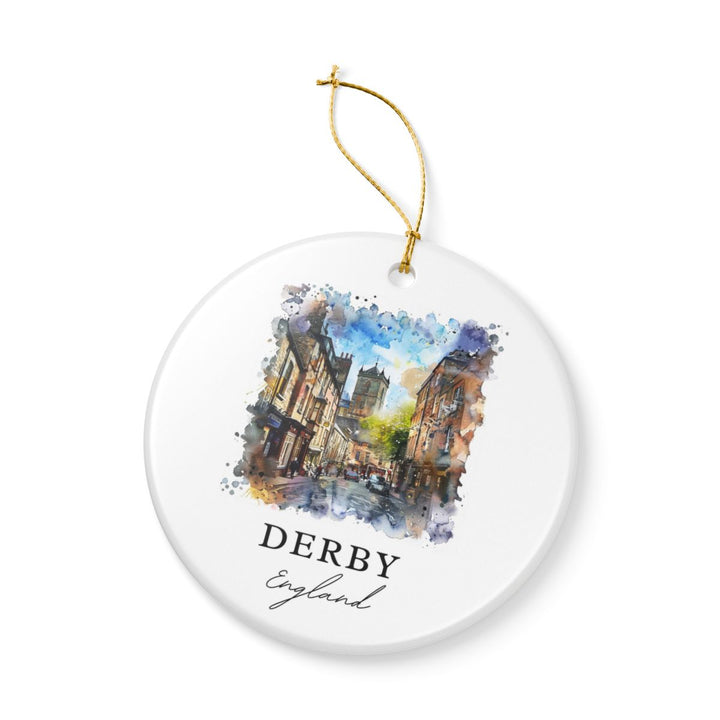 Derby England Ornament: Unique Derby England Souvenir, Derby England Xmas Decor, and Authentic Derby England Gift