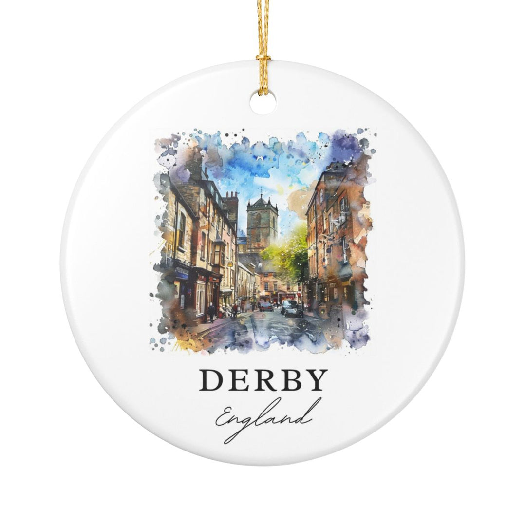 Derby England Ornament: Unique Derby England Souvenir, Derby England Xmas Decor, and Authentic Derby England Gift