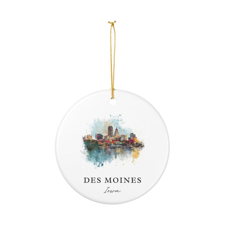 Des Moines Iowa Ornament: Unique Des Moines Souvenir, Des Moines Iowa Xmas Decor, and Authentic Des Moines Gift