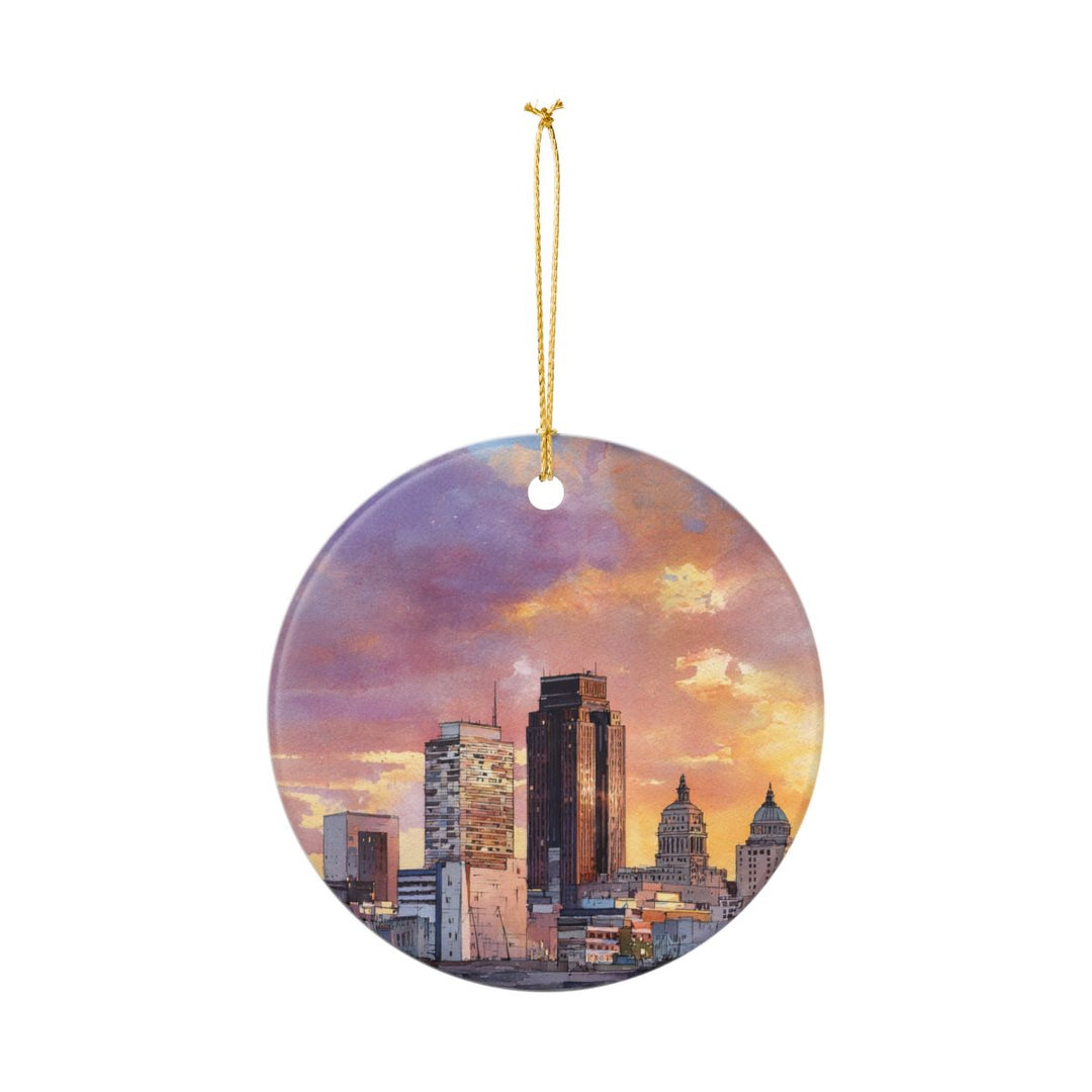 Des Moines Iowa USA Ornament: Unique Des Moines Souvenir, Des Moines Iowa Xmas Decor, and Authentic Des Moines Gift