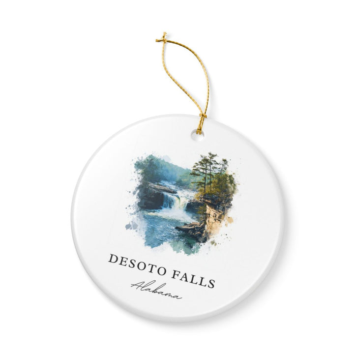 Desoto Falls Alabama USA Ornament: Unique Desoto Falls Souvenir, Desoto Falls Alabama Xmas Decor, and Authentic Desoto Falls Gift