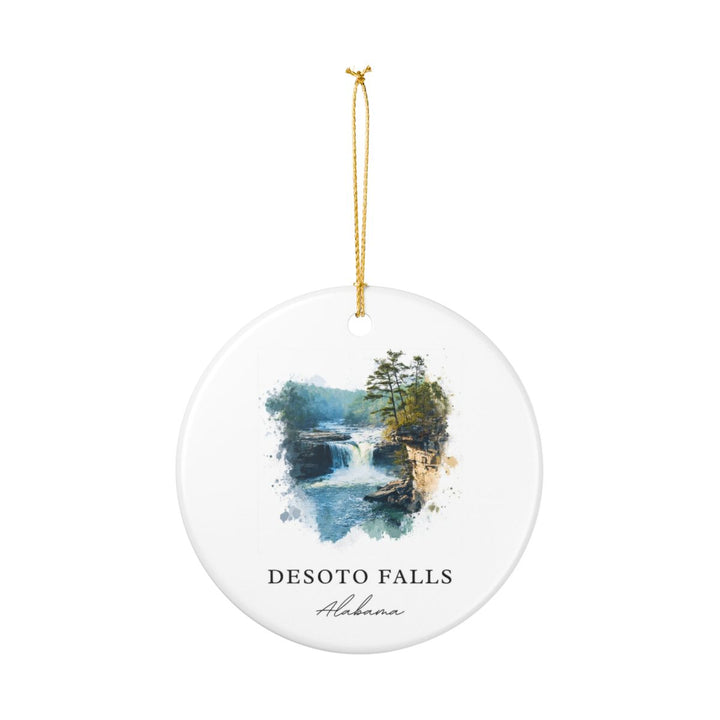Desoto Falls Alabama USA Ornament: Unique Desoto Falls Souvenir, Desoto Falls Alabama Xmas Decor, and Authentic Desoto Falls Gift