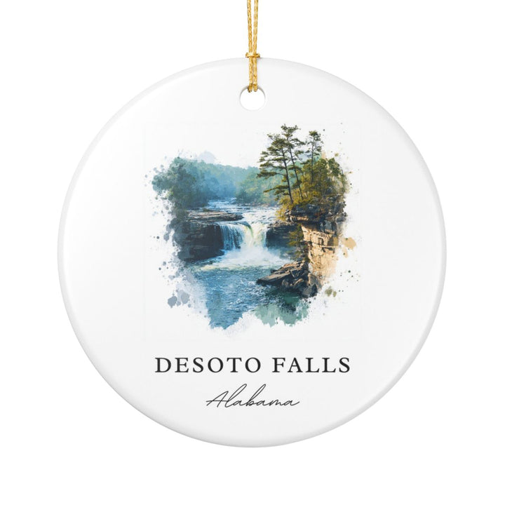 Desoto Falls Alabama USA Ornament: Unique Desoto Falls Souvenir, Desoto Falls Alabama Xmas Decor, and Authentic Desoto Falls Gift