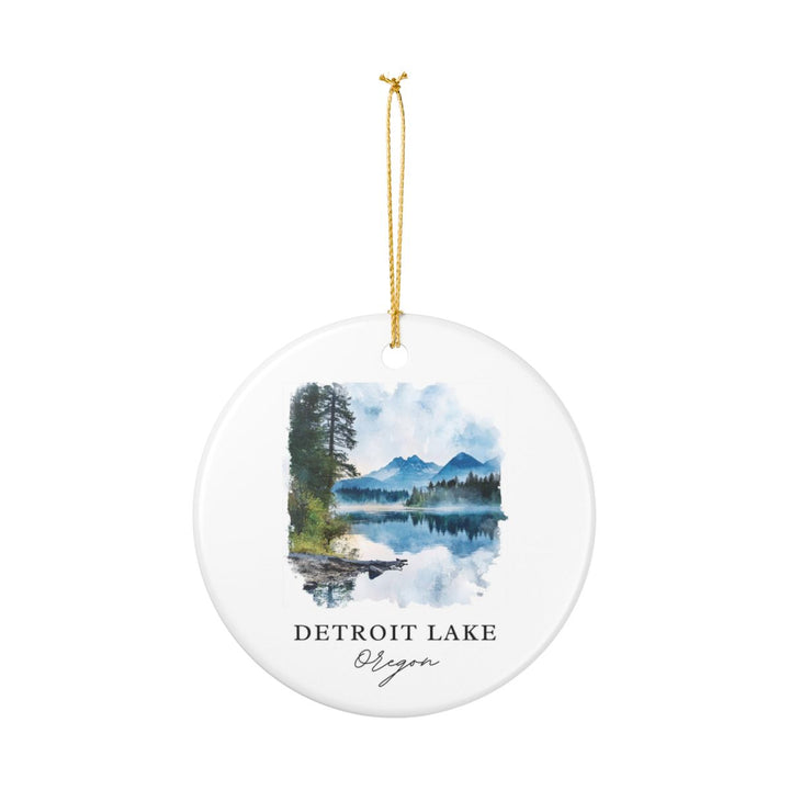 Detroit Lake Oregon USA Ornament: Unique Detroit Lake Souvenir, Detroit Lake Oregon Xmas Decor, and Authentic Detroit Lake Gift