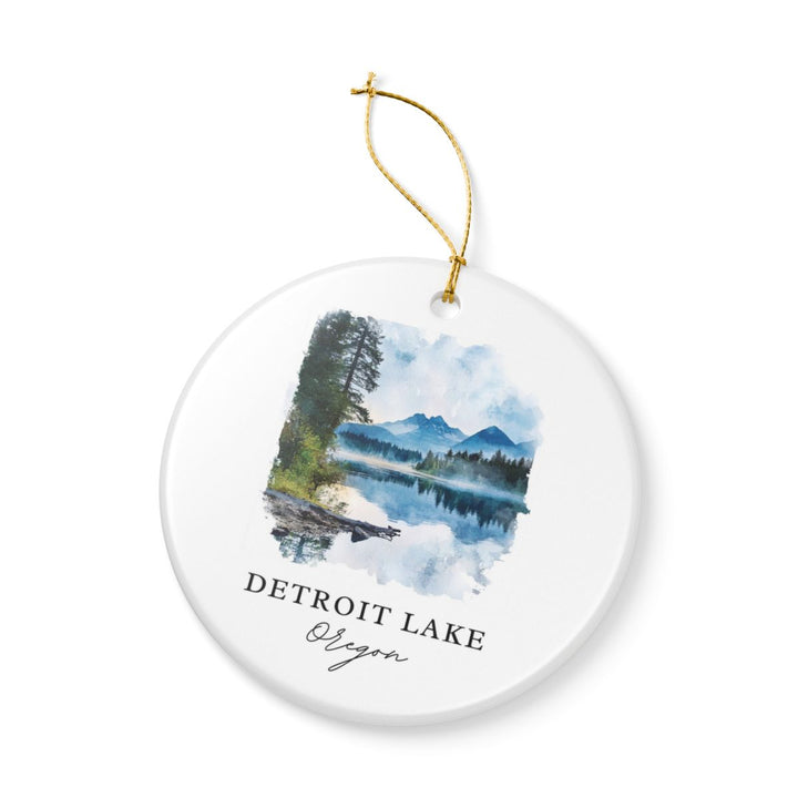 Detroit Lake Oregon USA Ornament: Unique Detroit Lake Souvenir, Detroit Lake Oregon Xmas Decor, and Authentic Detroit Lake Gift