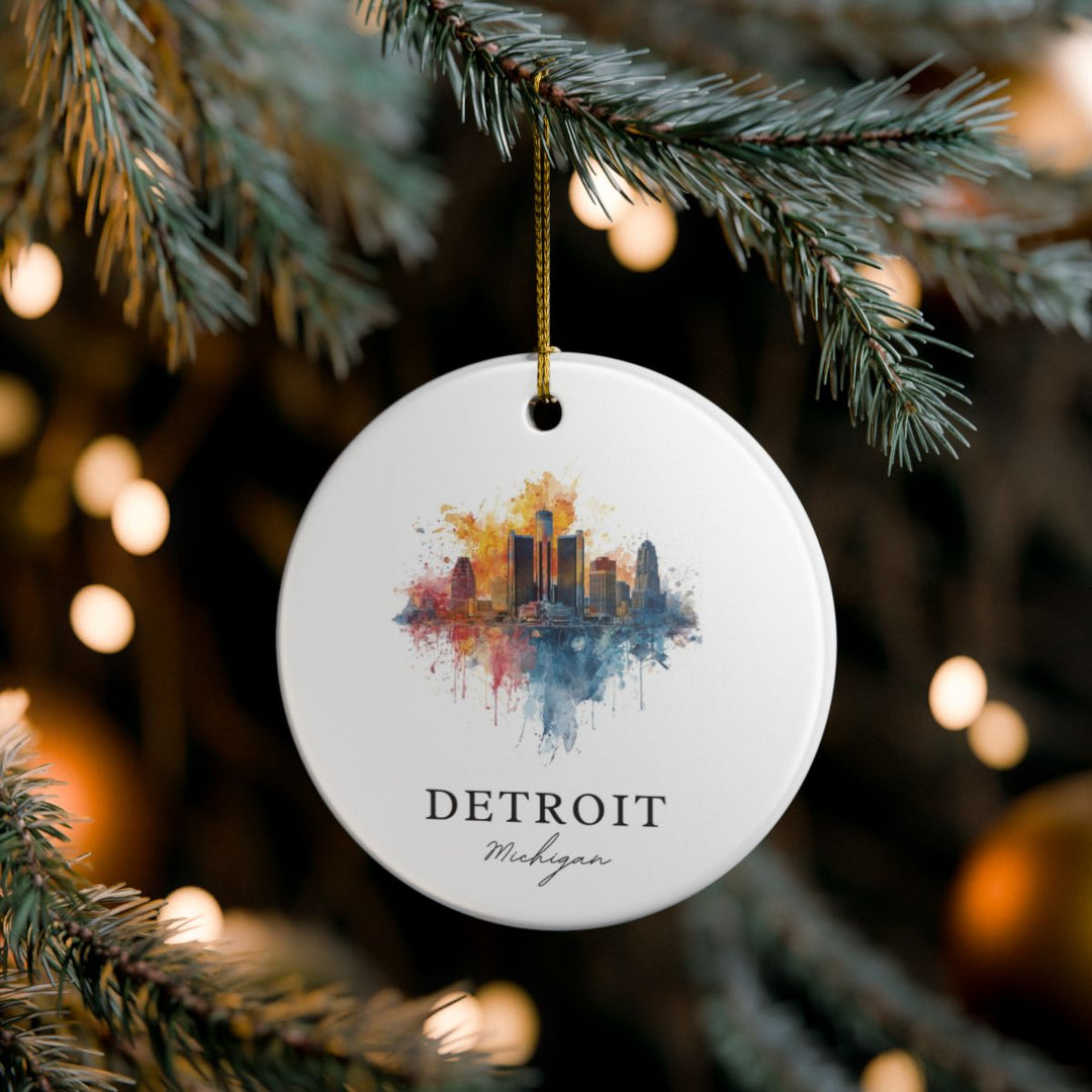 Detroit Michigan A Ornament: Unique Detroit Michigan A Souvenir, Detroit Michigan A Xmas Decor, and Authentic Detroit Michigan A Gift