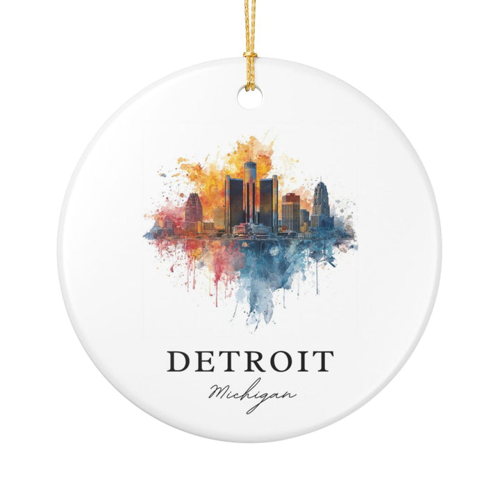 Detroit Michigan A Ornament: Unique Detroit Michigan A Souvenir, Detroit Michigan A Xmas Decor, and Authentic Detroit Michigan A Gift