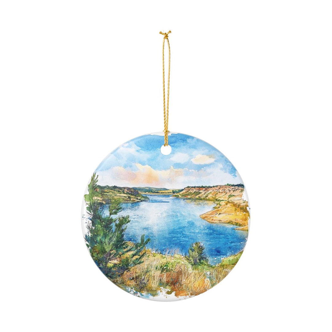 Devils Lake North Dakota USA Ornament: Unique Devils Lake Souvenir, Devils Lake North Dakota Xmas Decor, and Authentic Devils Lake Gift