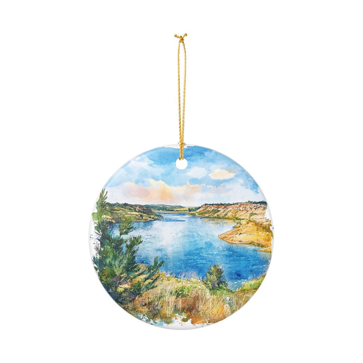 Devils Lake North Dakota USA Ornament: Unique Devils Lake Souvenir, Devils Lake North Dakota Xmas Decor, and Authentic Devils Lake Gift