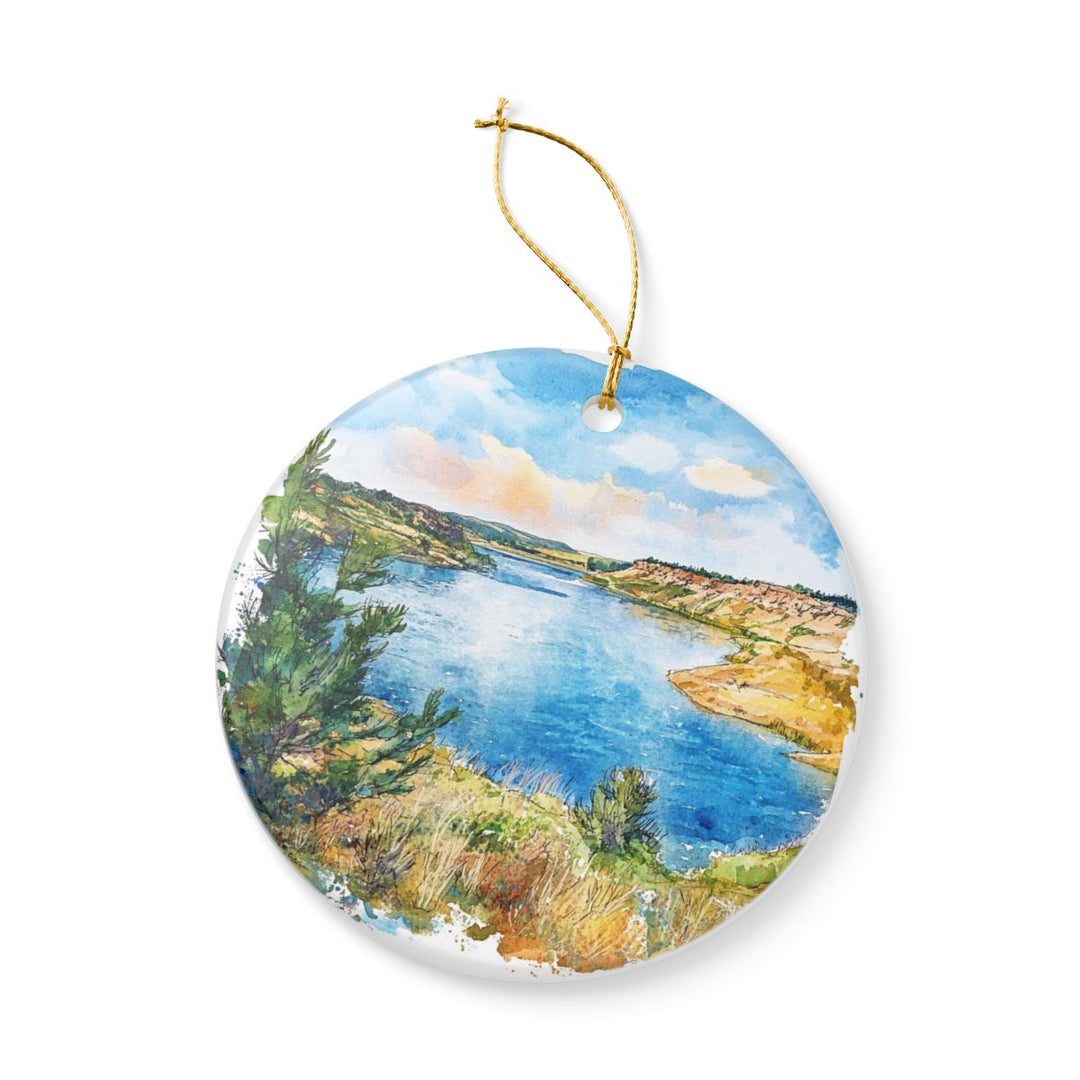 Devils Lake North Dakota USA Ornament: Unique Devils Lake Souvenir, Devils Lake North Dakota Xmas Decor, and Authentic Devils Lake Gift