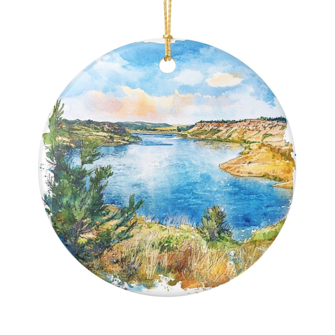 Devils Lake North Dakota USA Ornament: Unique Devils Lake Souvenir, Devils Lake North Dakota Xmas Decor, and Authentic Devils Lake Gift