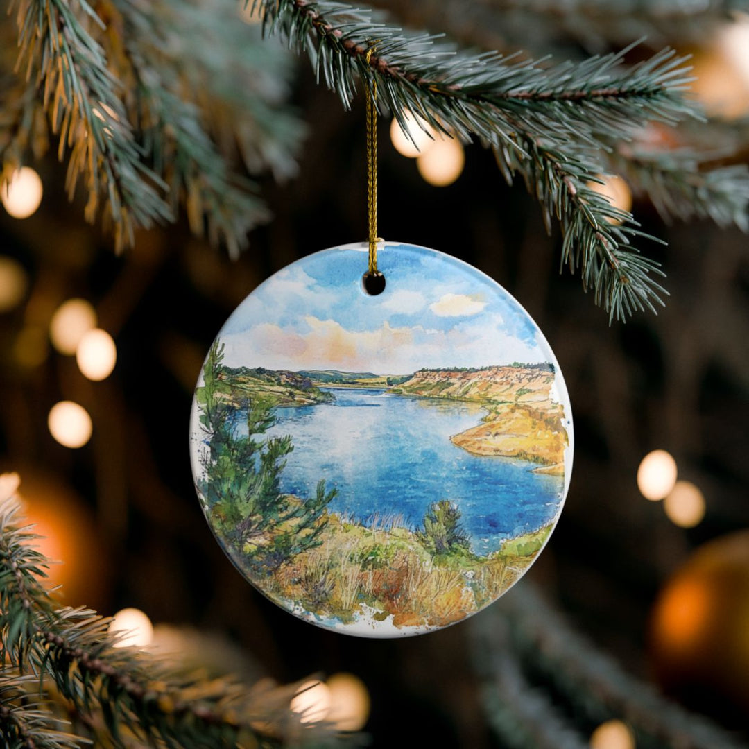 Devils Lake North Dakota USA Ornament: Unique Devils Lake Souvenir, Devils Lake North Dakota Xmas Decor, and Authentic Devils Lake Gift