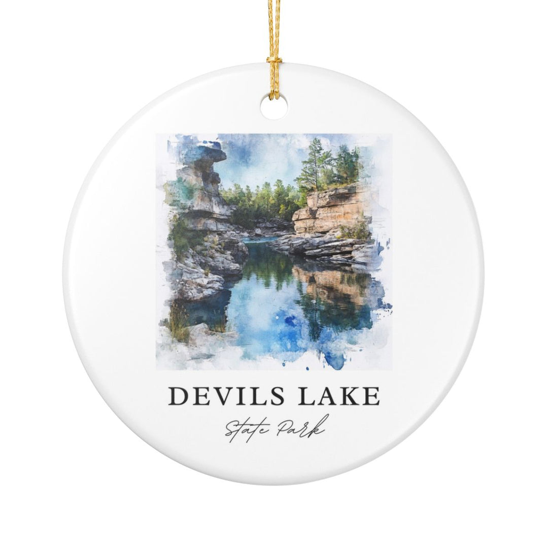 Devils Lake State Park USA Ornament: Unique Devils Lake State Park Souvenir, Devils Lake State Park USA Xmas Decor, and Authentic Devils Lake State Park Gift
