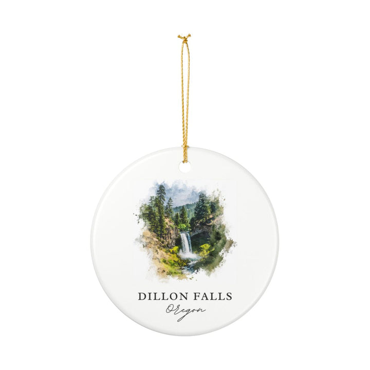 Dillon Falls Oregon USA Ornament: Unique Dillon Falls Souvenir, Dillon Falls Oregon Xmas Decor, and Authentic Dillon Falls Gift