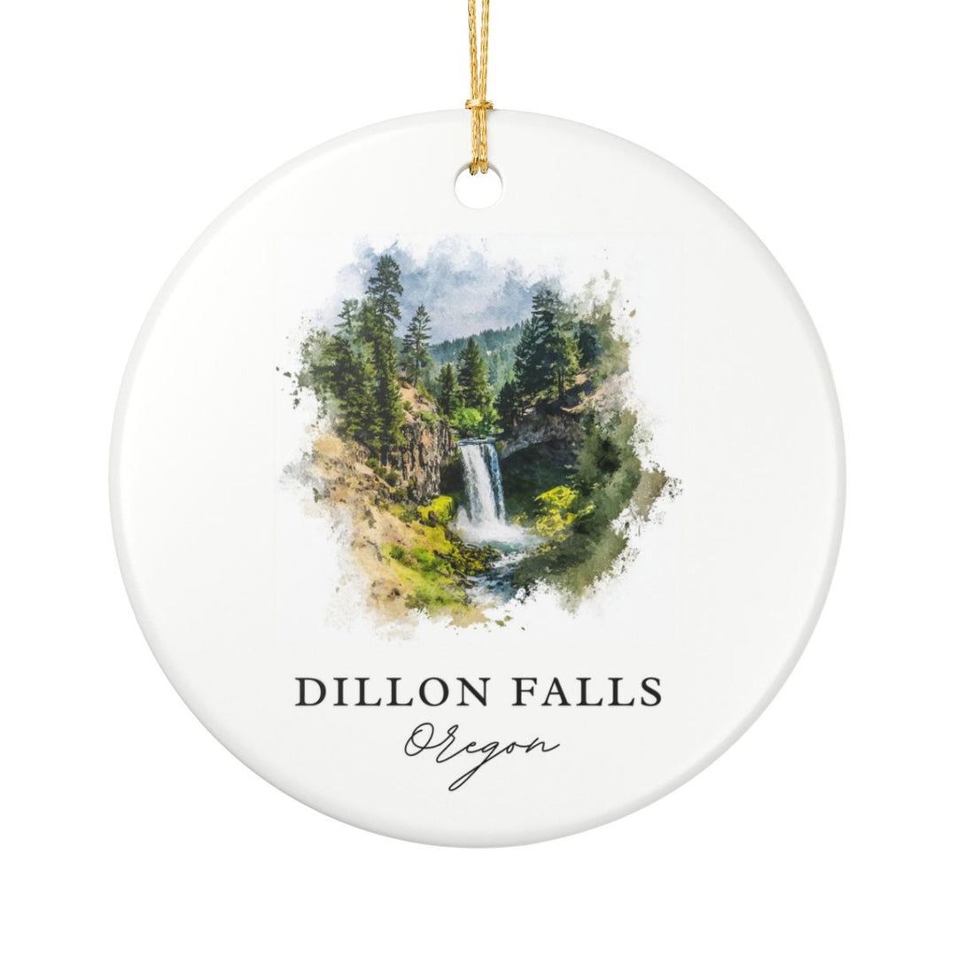 Dillon Falls Oregon USA Ornament: Unique Dillon Falls Souvenir, Dillon Falls Oregon Xmas Decor, and Authentic Dillon Falls Gift