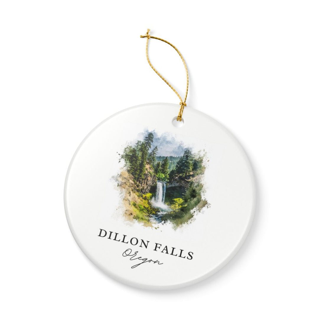 Dillon Falls Oregon USA Ornament: Unique Dillon Falls Souvenir, Dillon Falls Oregon Xmas Decor, and Authentic Dillon Falls Gift