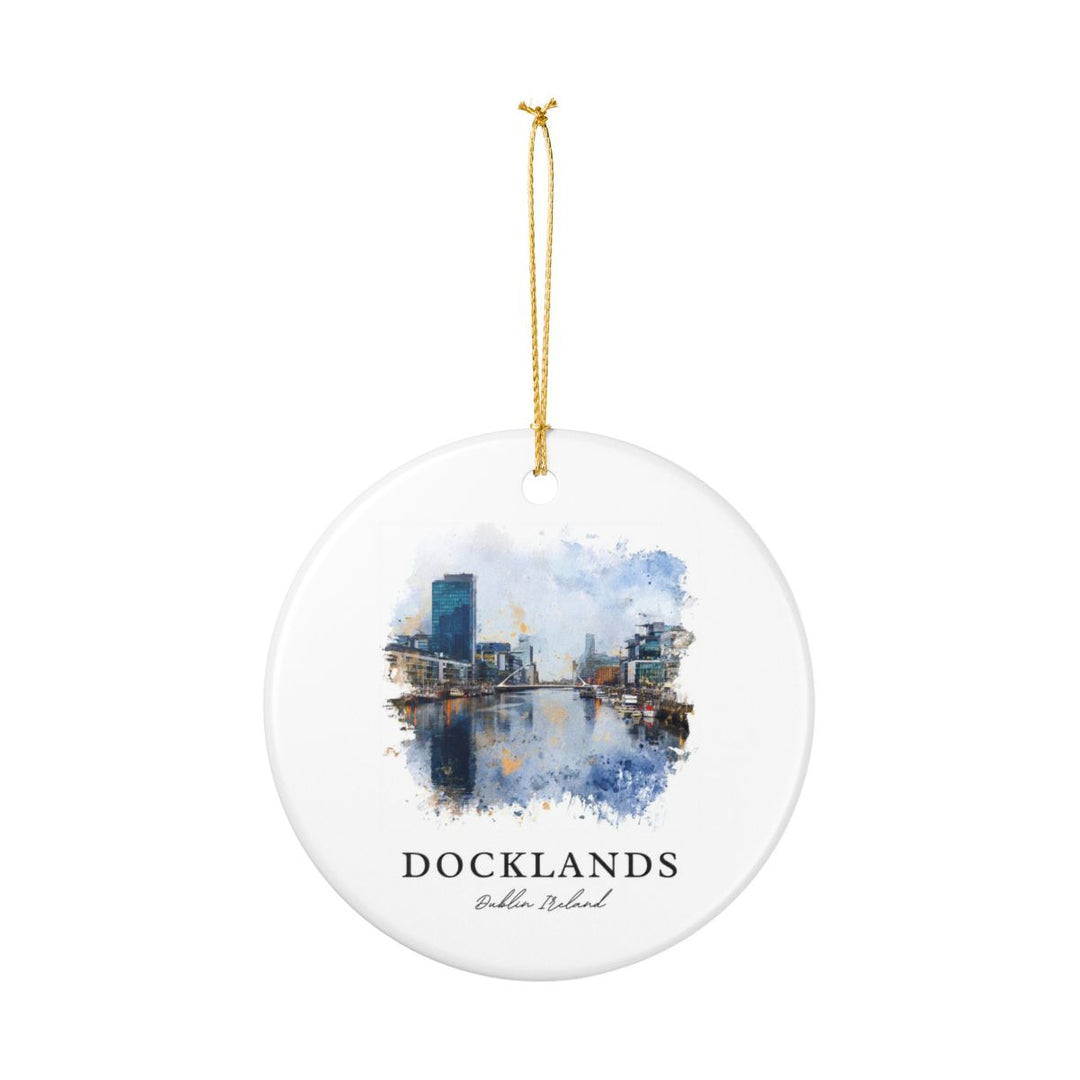 Docklands Dublin Ireland Ornament: Unique Docklands Dublin Ireland Souvenir, Docklands Dublin Ireland Xmas Decor, and Authentic Docklands Dublin Ireland Gift