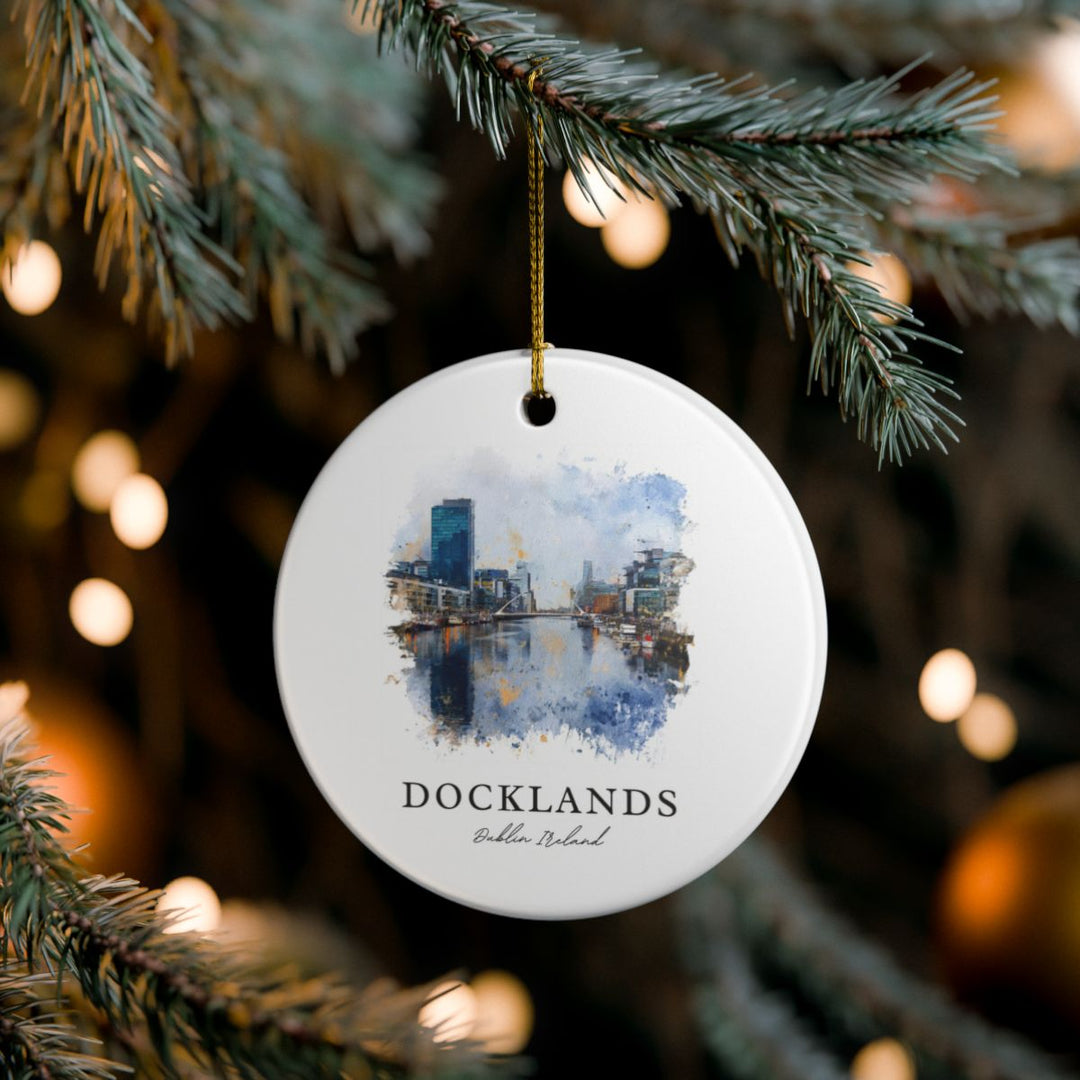 Docklands Dublin Ireland Ornament: Unique Docklands Dublin Ireland Souvenir, Docklands Dublin Ireland Xmas Decor, and Authentic Docklands Dublin Ireland Gift