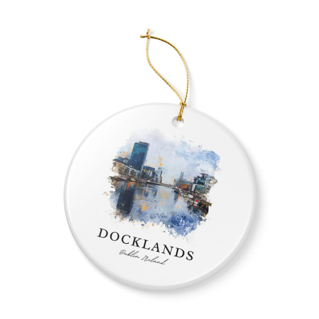 Docklands Dublin Ireland Ornament: Unique Docklands Dublin Ireland Souvenir, Docklands Dublin Ireland Xmas Decor, and Authentic Docklands Dublin Ireland Gift